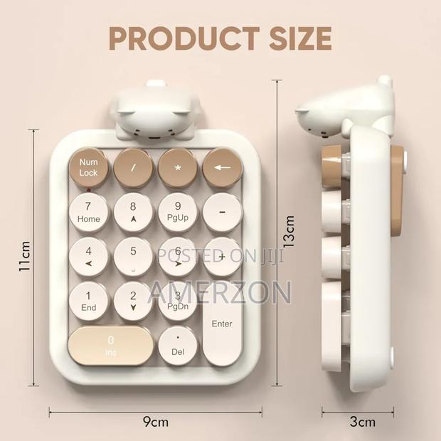 Cute Wireless Numeric Keypad With Silicone - thumbnail 2