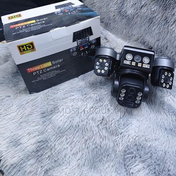 V380 4g Triple Lens Dual Solar Outdoor CCTV Camera