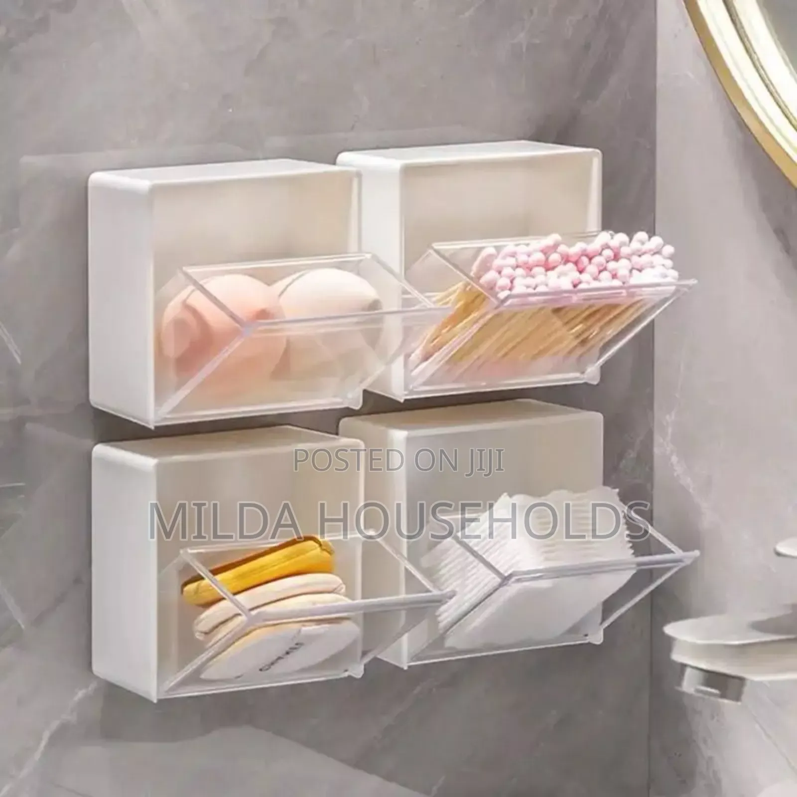 2pcs Set Plastic Wall Mounted Storage Box