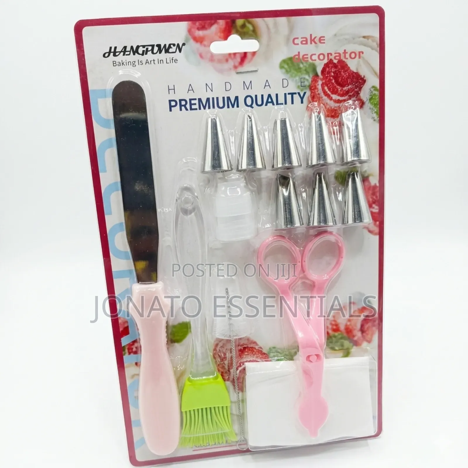 Cake Decorating Kit - 13pc Nozzles, Spatula Piping Bag Set
