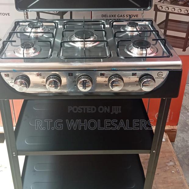  Eurochef 5-Burner Standing Cooker (With Shelves)