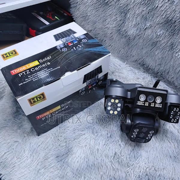 V380 4g Triple Lens Wide Angle Solar Camera