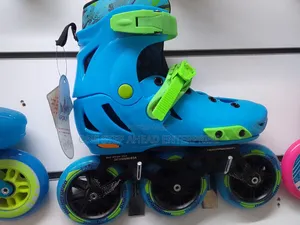 Blue Rubber Wheels Triskates 100mm