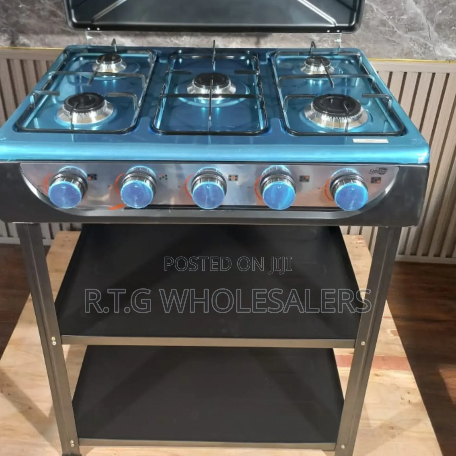 Starlux 5 Burner Free Standing Cooker – Storage Rack