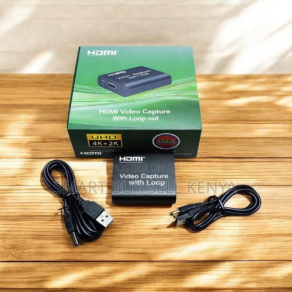 Portable Hdmi Video Capture Card With Loop Out Adapter