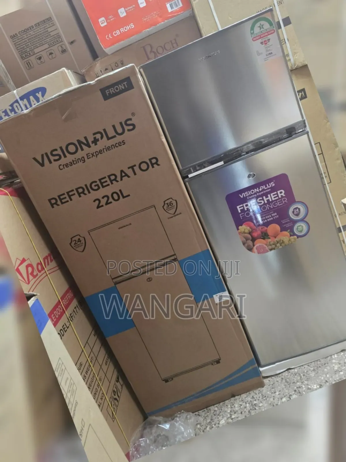 Restocked 220l Vision Plus Double Door Fridge
