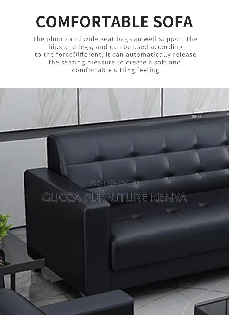 5-seater Leather Executive Office Sofa Set