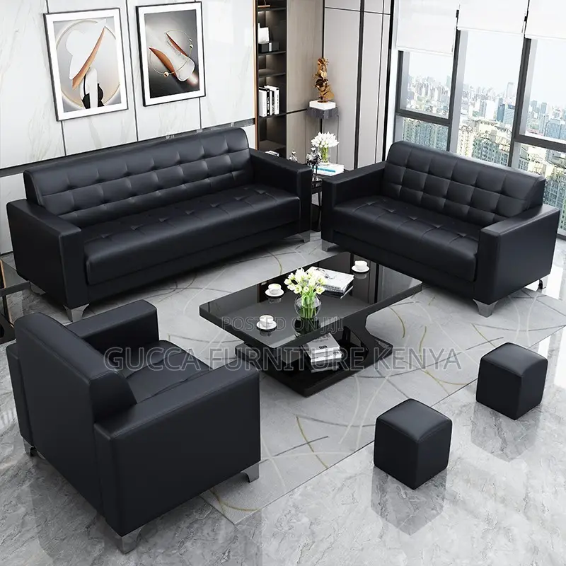 5-seater Leather Executive Office Sofa Set