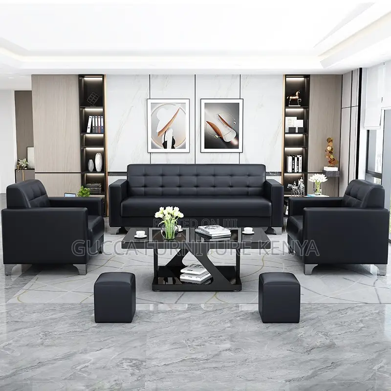 5-seater Leather Executive Office Sofa Set