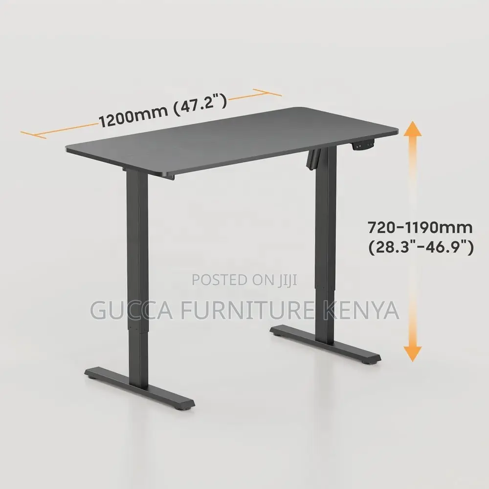 Black Electric Height Adjustable Standing Desk
