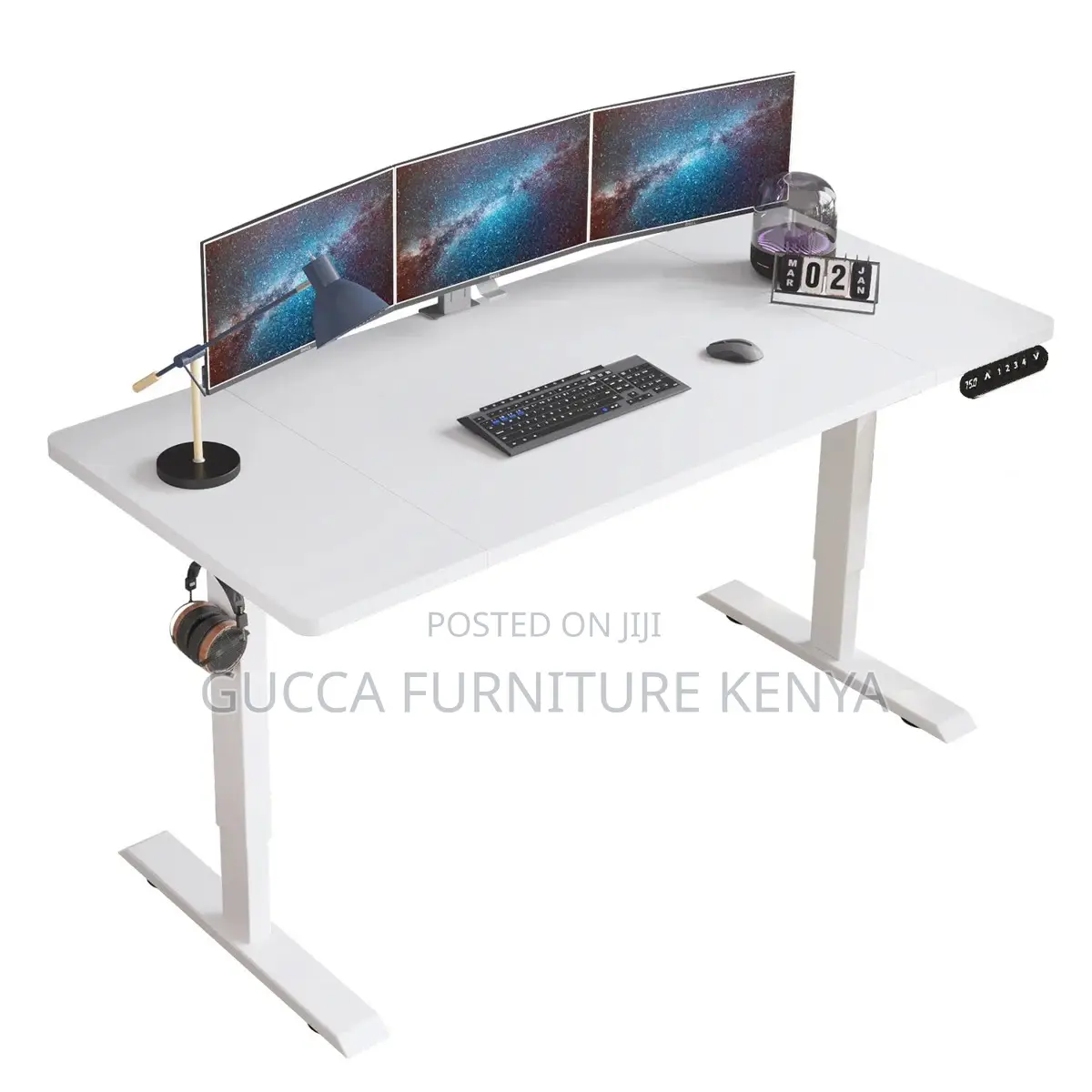 Black Electric Height Adjustable Standing Desk