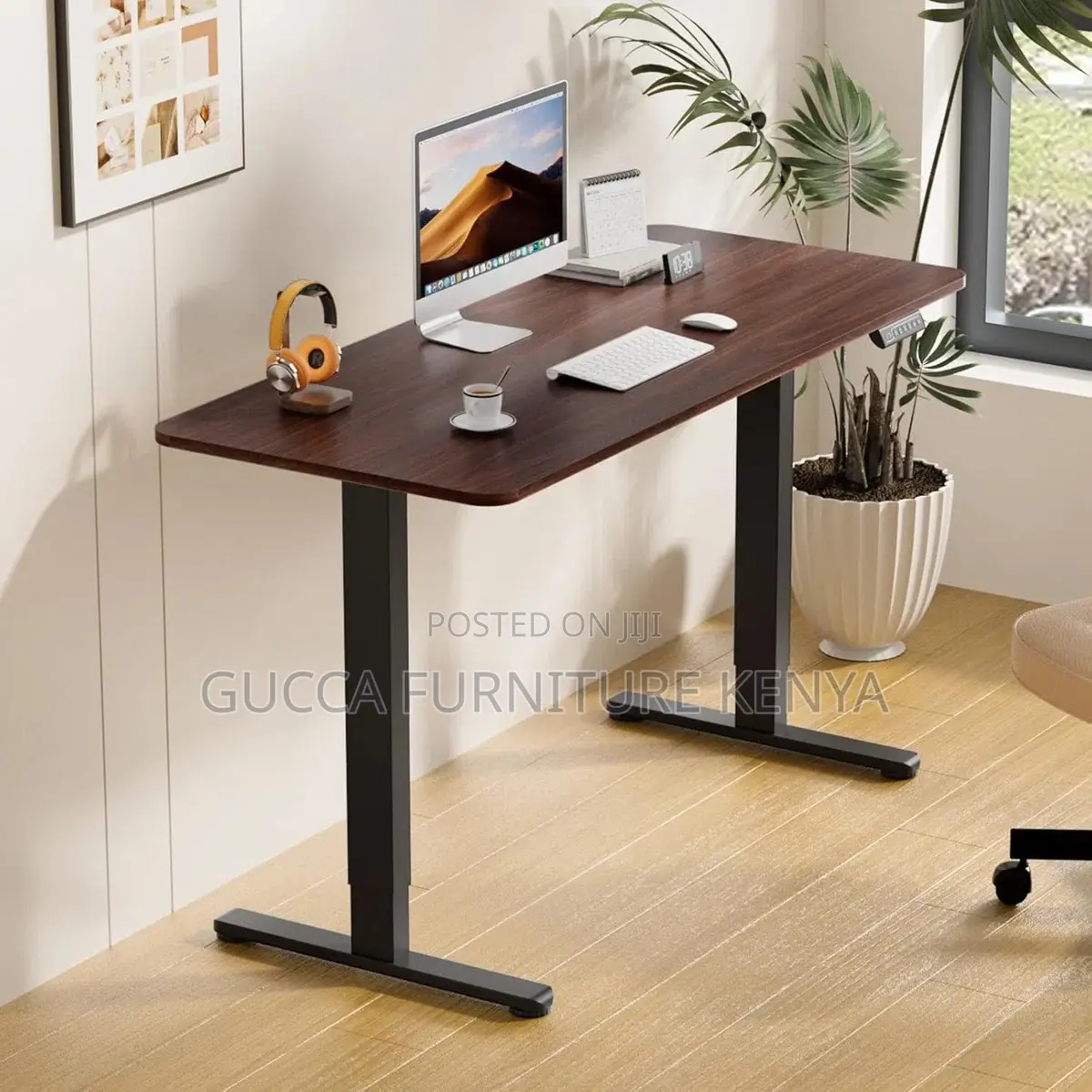 Black Electric Height Adjustable Standing Desk