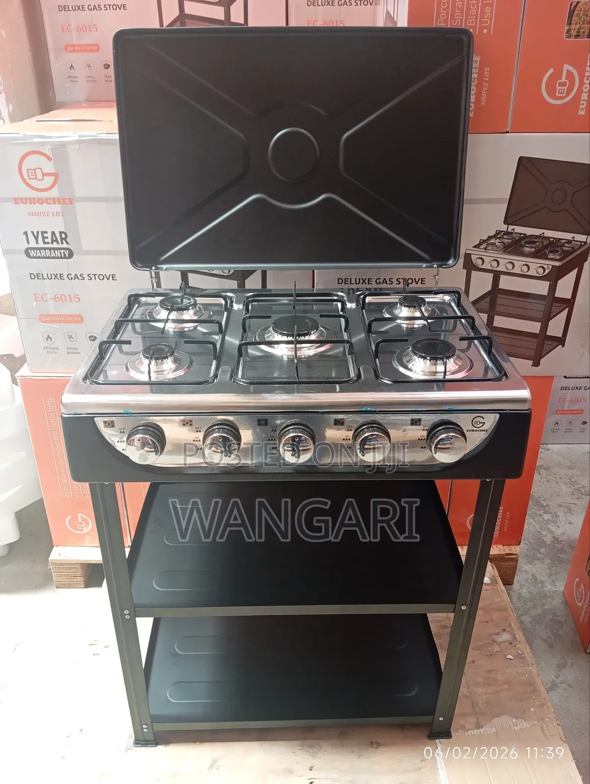 5 Gass Burner Eurochef Cooker