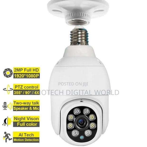 Panoramic 1080p 360 Degree Night Vision Wifi Light Bulb Camera