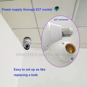 Panoramic 1080p 360 Degree Night Vision Wifi Light Bulb Camera