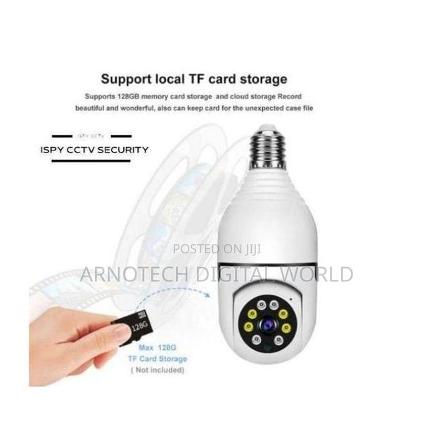 Panoramic 1080p 360 Degree Night Vision Wifi Light Bulb Camera - thumbnail 3