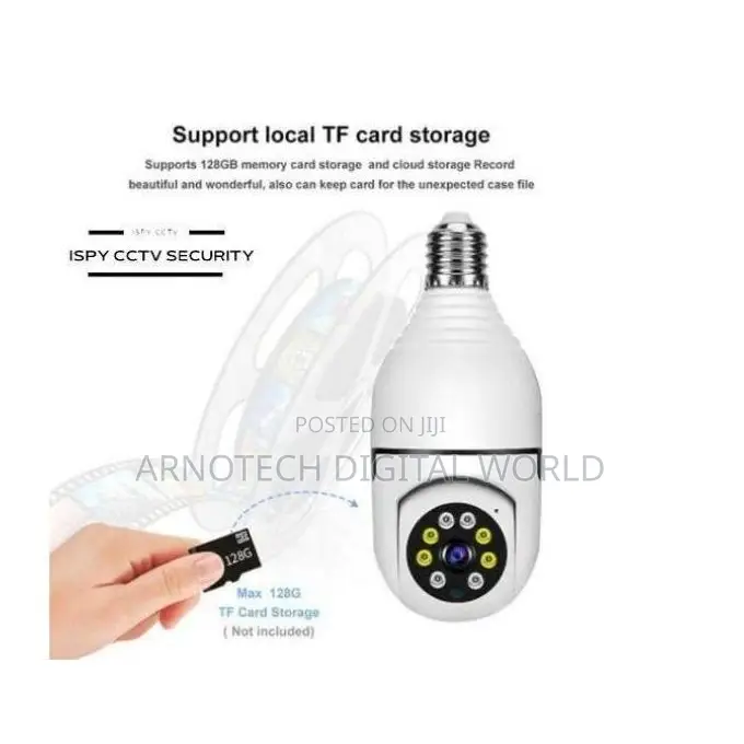 Panoramic 1080p 360 Degree Night Vision Wifi Light Bulb Camera