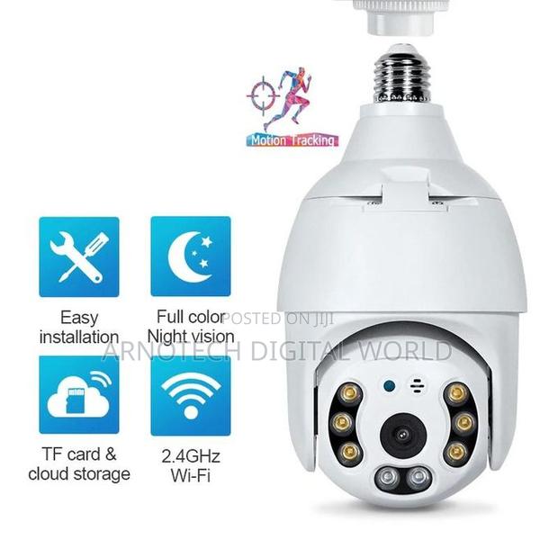 Panoramic 1080p 360 Degree Night Vision Wifi Light Bulb Camera - thumbnail 7