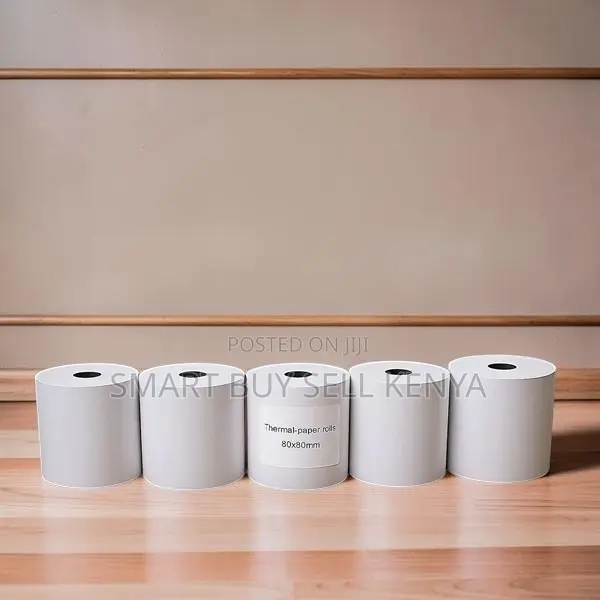 Receipt Printer 5 Pieces of 80mm by 80mm by 13mm Thermal Paper Rolls
