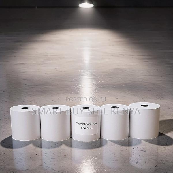 Reliable Quality 5 Pieces of 80mm by 80mm by 13mm Thermal Paper Rolls