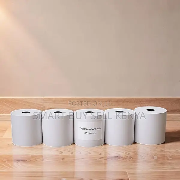 Cost Effective 5 Pieces of 80mm by 80mm by 13mm Thermal Paper Rolls