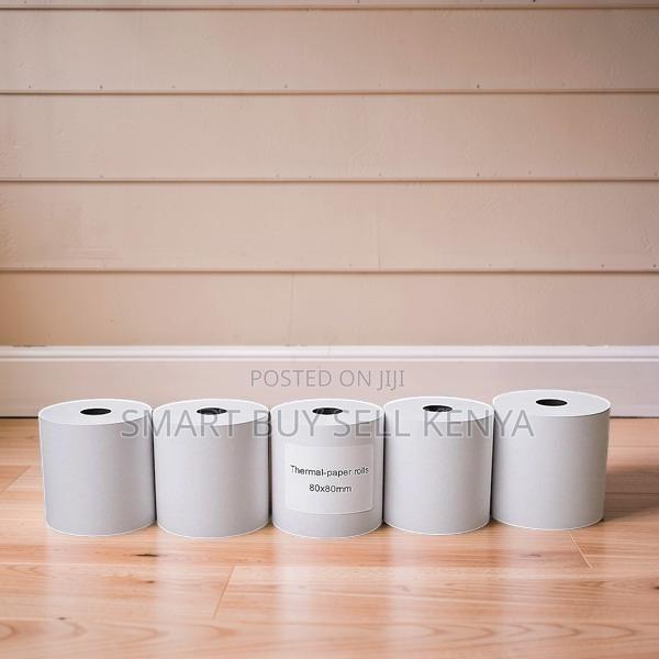 Fast Printing 5 Pieces of 80mm by 80mm by 13mm Thermal Paper Rolls