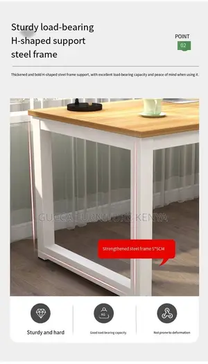 120cm Computer Desk With Steel Legs