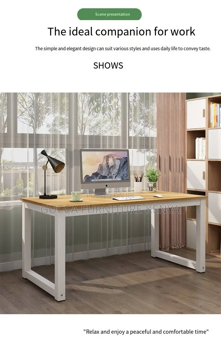 120cm Computer Desk With Steel Legs
