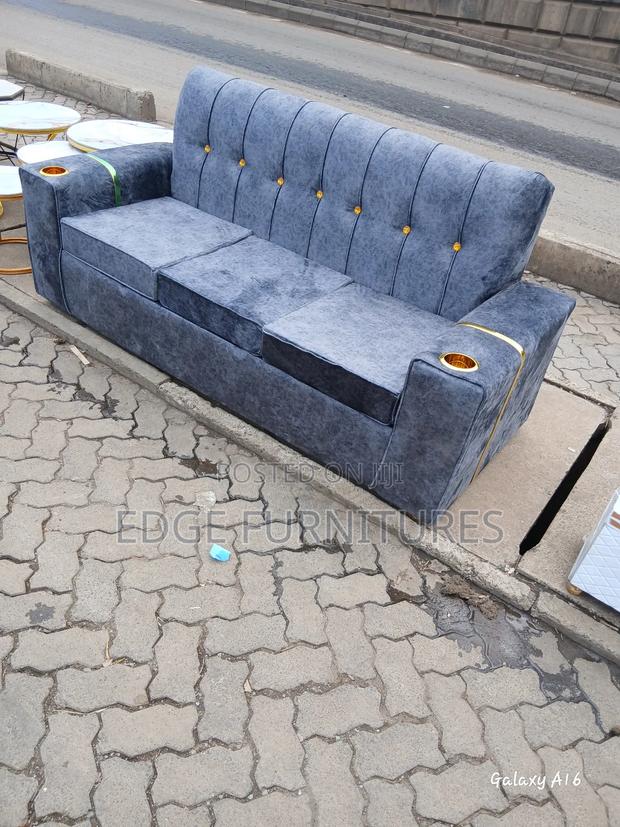 Dark Velvet Grey Three Seater for Sale - thumbnail 2