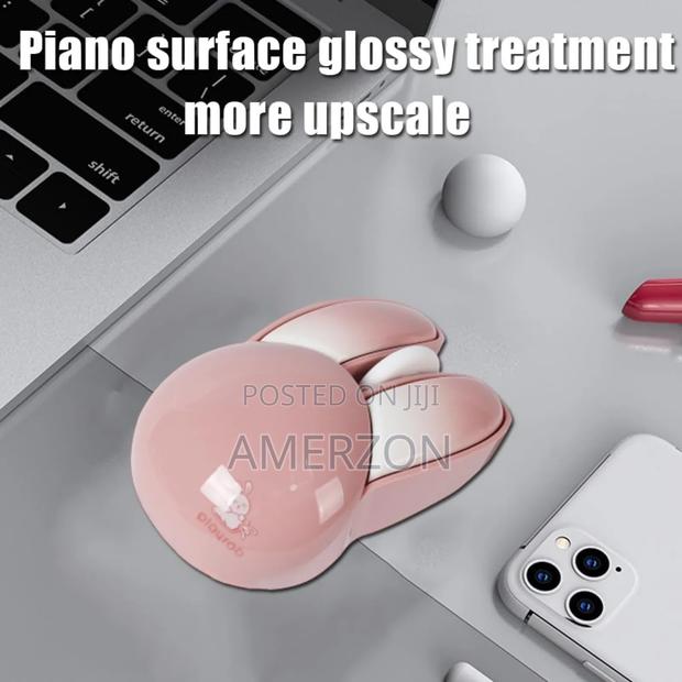 Wireless Mouse, Cute Bunny Bluetooth Dual-Modes, Pink, Unisex
