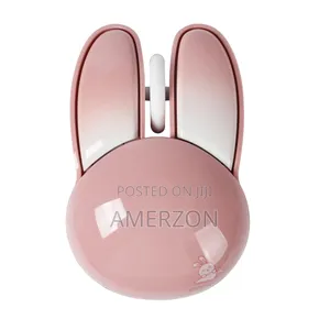 Wireless Mouse, Cute Bunny Bluetooth Dual-Modes, Pink, Unisex