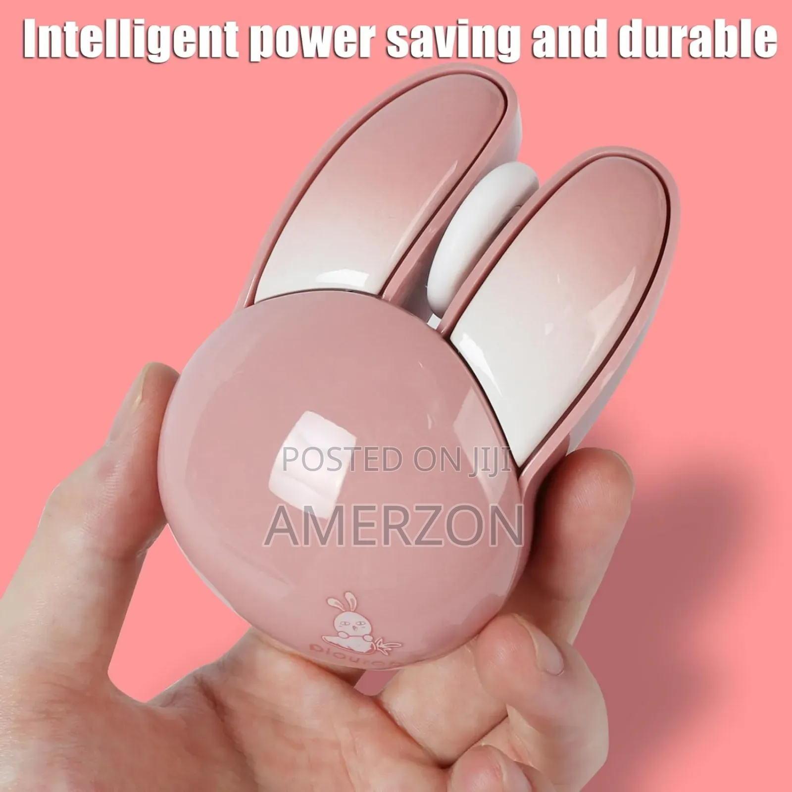 Wireless Mouse, Cute Bunny Bluetooth Dual-Modes, Pink, Unisex