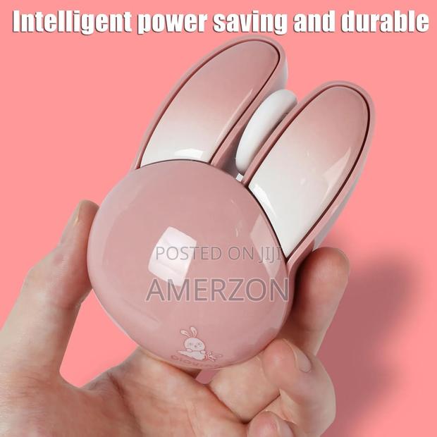 Wireless Mouse, Cute Bunny Bluetooth Dual-Modes, Pink, Unisex - thumbnail 7