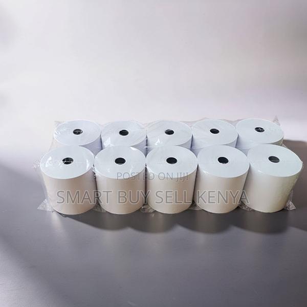 Long Print Retention 10 Pieces of 80mm by 80mm by 13mm Paper Rolls