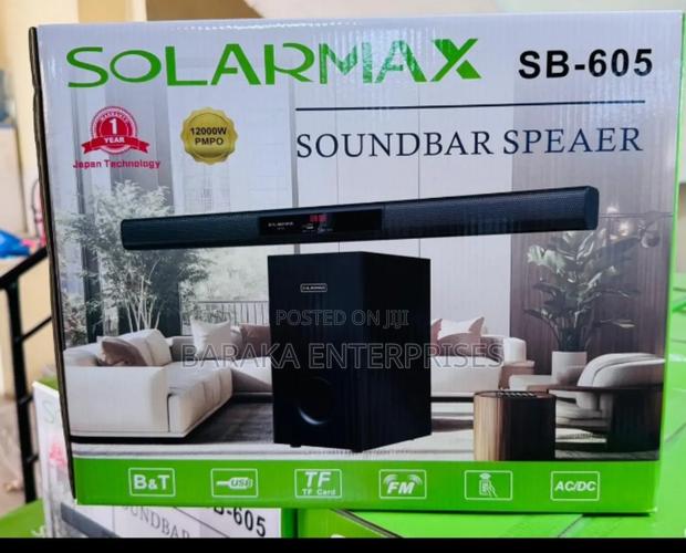 2.1ch Solarmax Soundbar Multimedia Speaker System Woofer