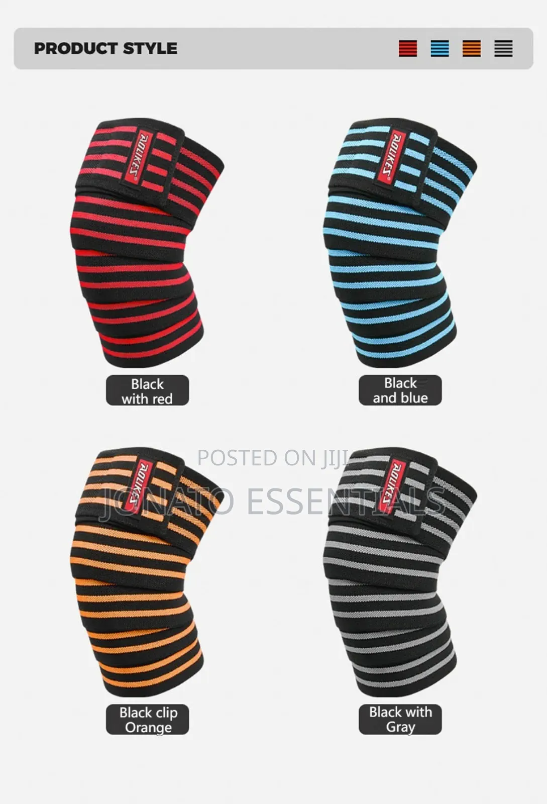 Heavy Duty Elastic Knee Support Wraps for Squats Gym Training