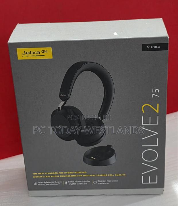 Jabra Evolve2 75 Stereo Wireless Headset Ms Teams Noise-Canceling - thumbnail 2