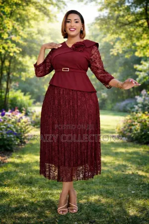 Beautiful Layered Lace Midi Dress