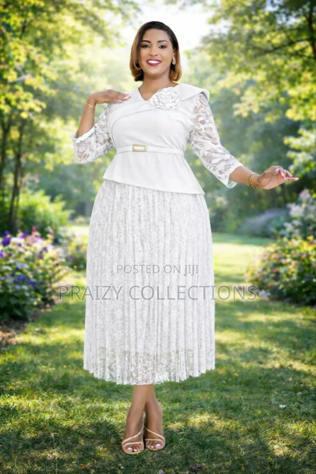 Beautiful Layered Lace Midi Dress