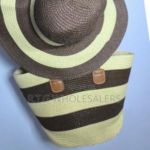 Stylish Summer Straw Bag Hat Set – 28×20 Cm - thumbnail 2