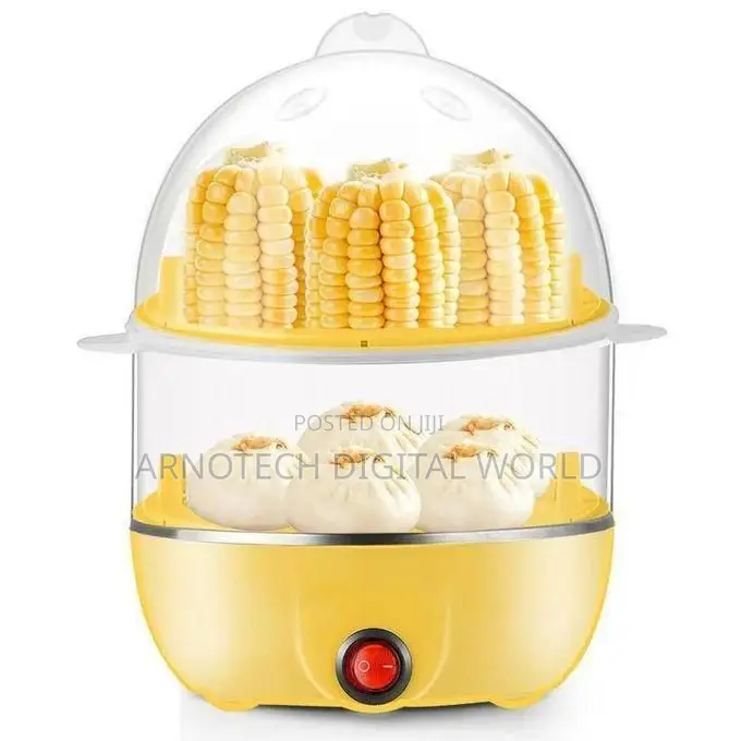 Double Layer Egg Boiler Egg Vegetable/Corn Steamer