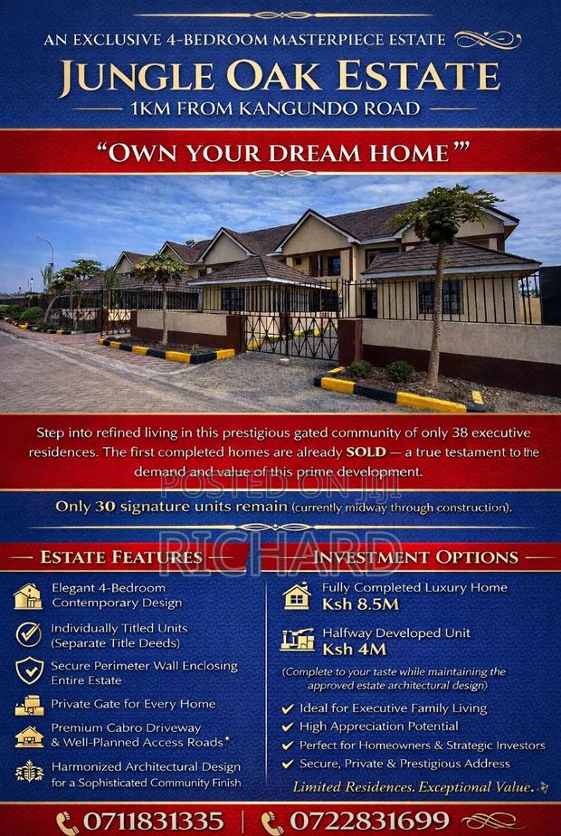 4bdrm Maisonette in Jungle Oak Estate, Joska for sale