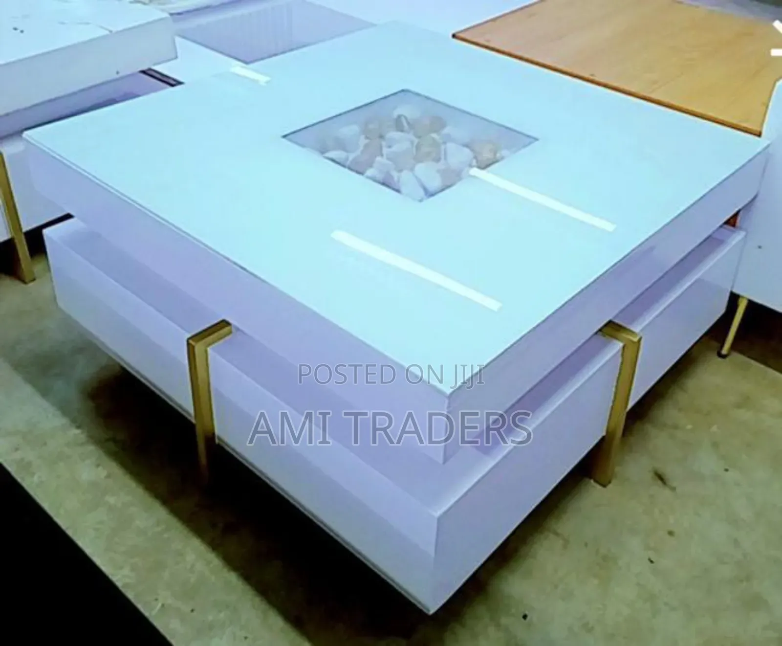 White Golden  Luxury Coffee Table