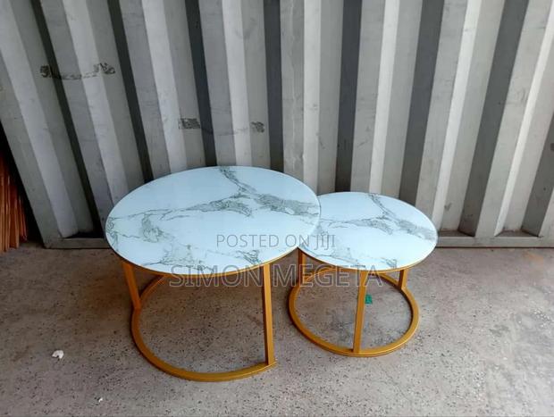 Marble Nesting Table Glass Effect Available