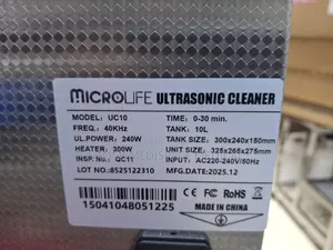 New Microlife Ultrasonic Cleaner - Stainless Steel