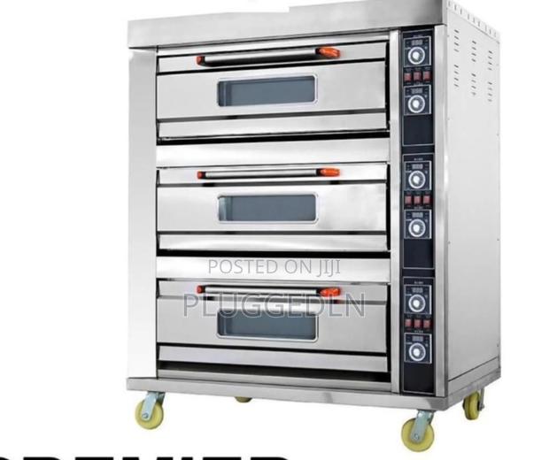 Commercial Baking Electric 0ven With Three Deck, Six Trays - main view