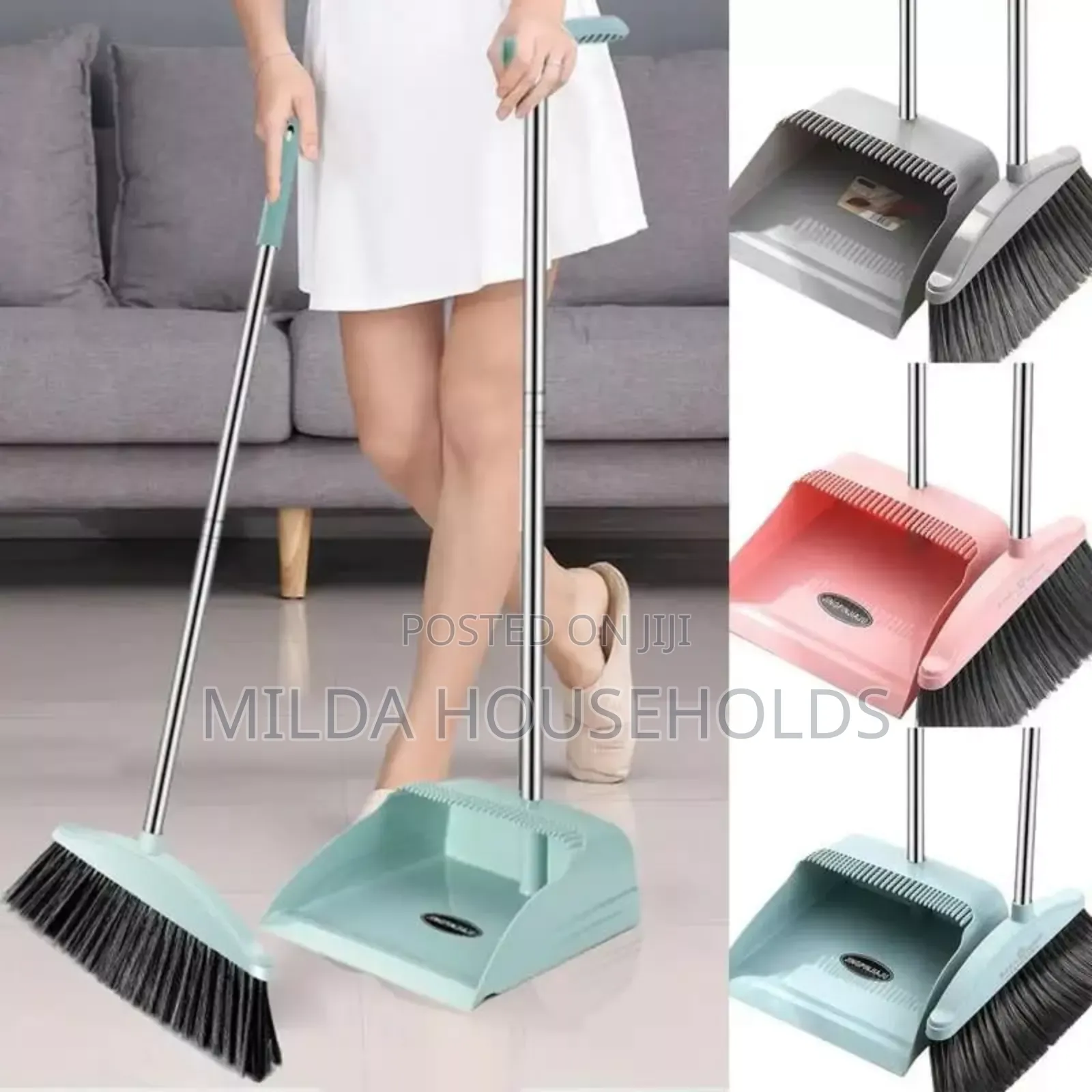 *2 in 1 Flexible Broom and Dustpan