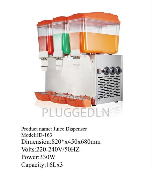 Commercial Triple Juice Dispenser Jd-163 Model.