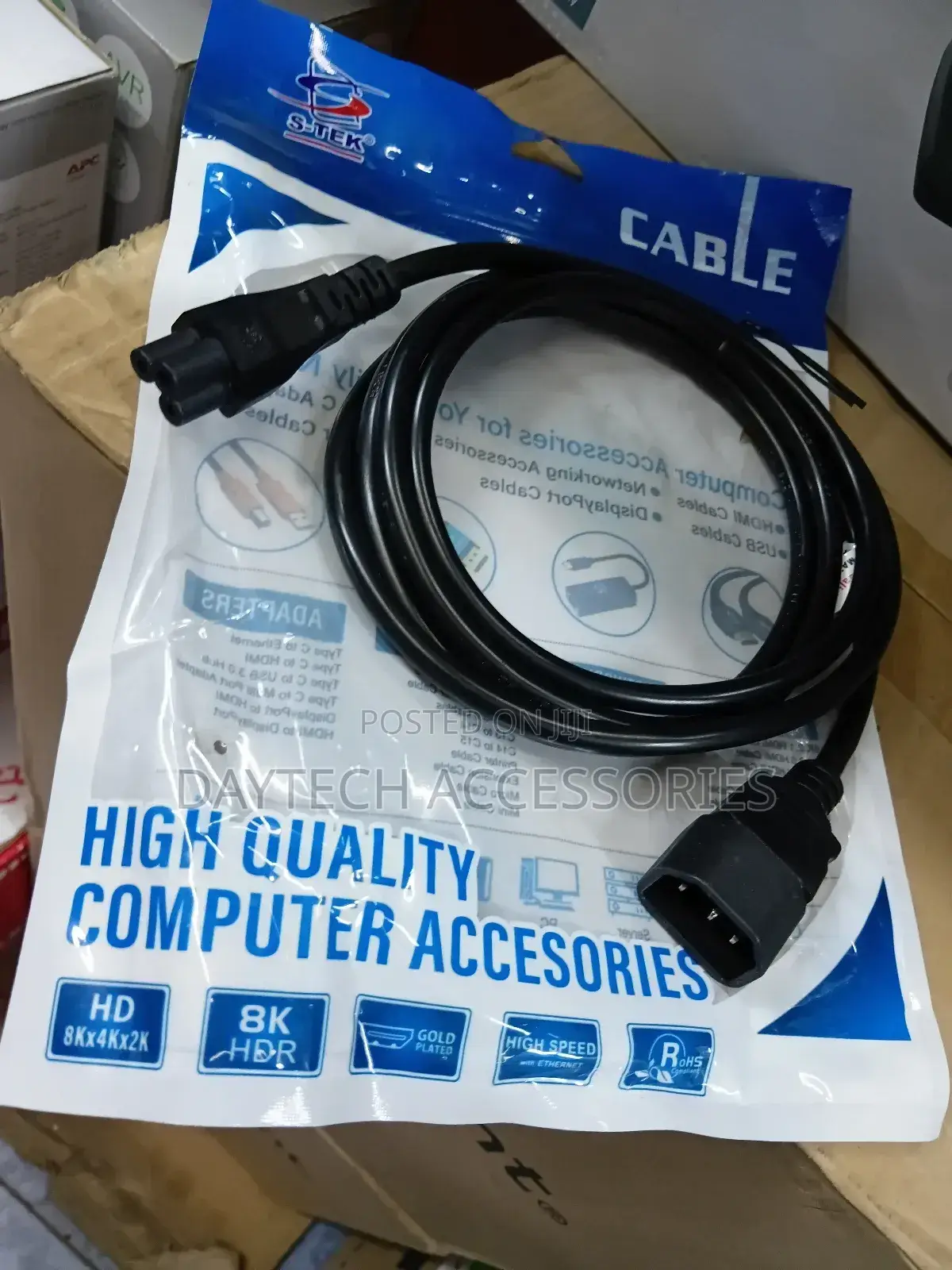Value Power Cable Iec320/C14 Male - C5 Female - Black 1.5m
