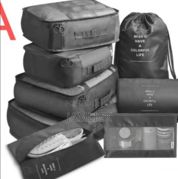 8pcs Luggage Travel Organizers Set With Toiletry Case –Zy